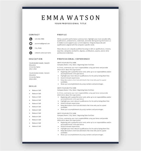 resume templates   customize  microsoft word