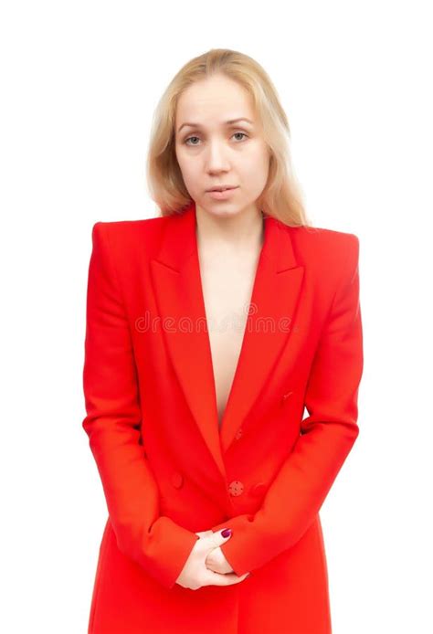 Naked Girl And Red Mannequin Stock Photo Image Of Model Mannequin 107116774