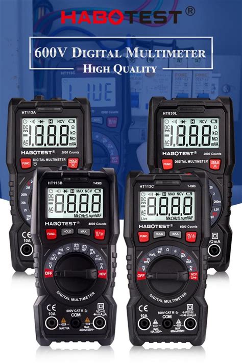 Habotest Ht A Handheld Ac Dc Digital Multimeter Professional