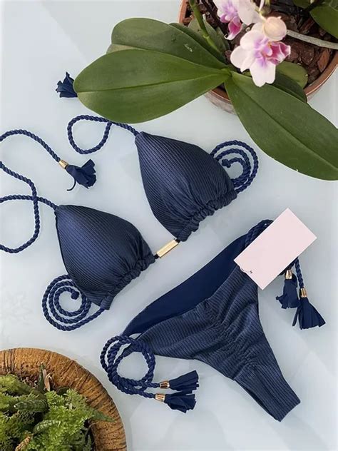 2022 nowe bikini kobiety żebrowane strój kąpielowy seksowne stroje