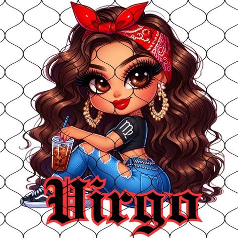Chibi Latina Zodiac Girl Png Png Chicano Woman Png Latina Woman Png Chicana Clipart