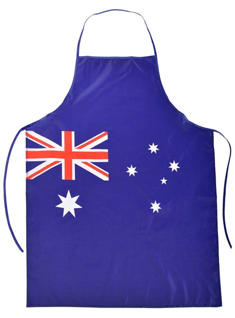 Australia Day Aussie Flag Apron Tie On Australia Day Blue Apron