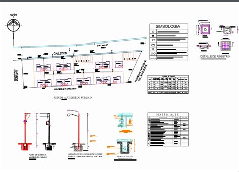 Alumbrado público en AutoCAD Descargar CAD 724 2 KB Bibliocad