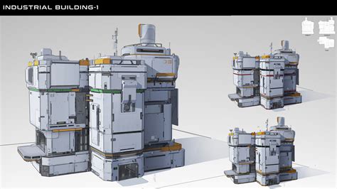 sci fi industrial building  kai sun
