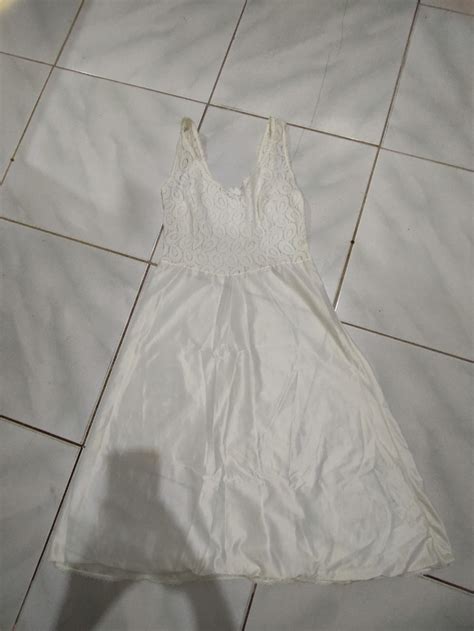 White Sleepwear Dress Lace See Through Lingerie Nighties On Carousell