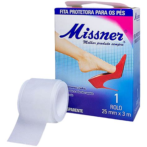 Fita Protetora Para Os Pes - Fita Protetora para os Pés Missner 25mm x 3m - Unidade - Extrafarma