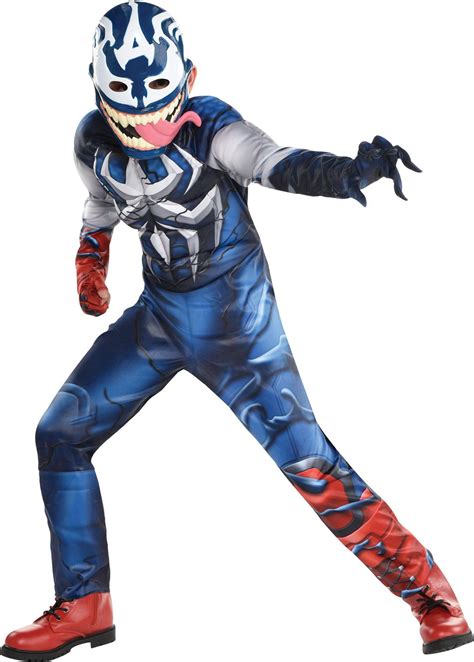 Child Venomized Captain America Muscle Costume - Spider-Man: Maximum