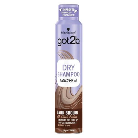 Schwarzkopf Got2b Instant Refresh Dark Brown Dry Shampoo 200mL | eBay