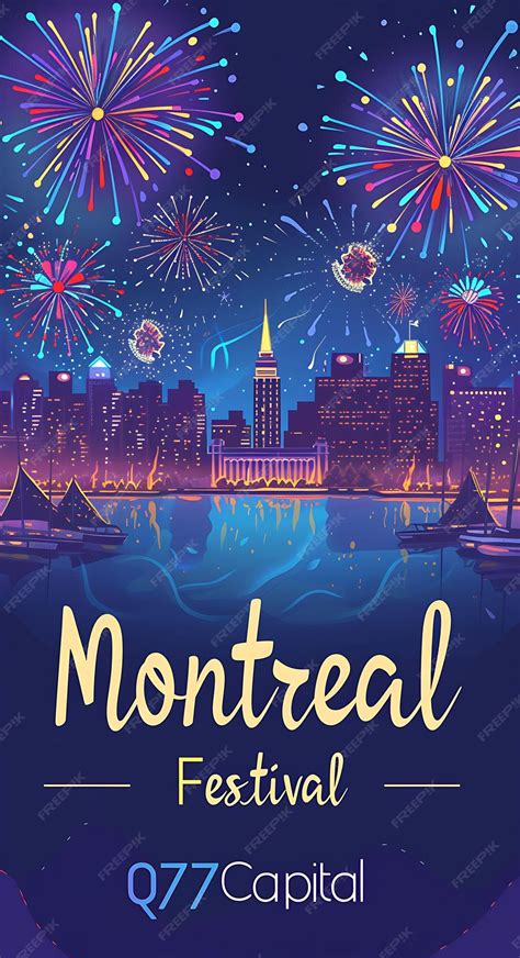 Premium Photo | Poster of Montreal Text and Slogan Festival Capital