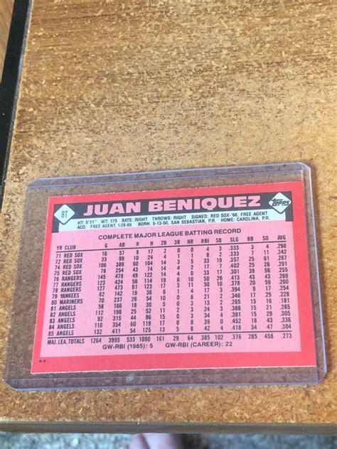 1986 Topps Traded Baseball 8T Juan Beniquez EBay