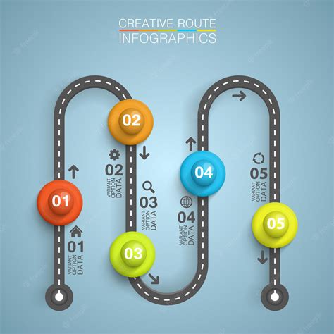 premium vector road point information art point vector illustration