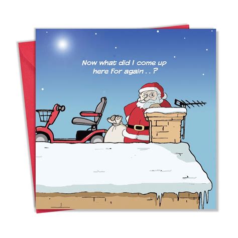 Funny Christmas Card With Santa Senior Moments Funny Xmas Card Merry ...