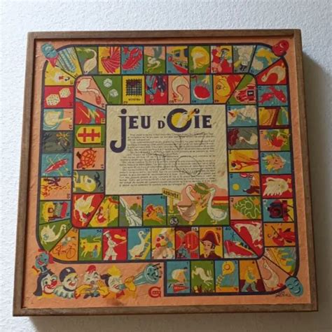 ANCIEN COFFRET BOIS Multi Jeux MFR Petits Chevaux Jeu De L Oie