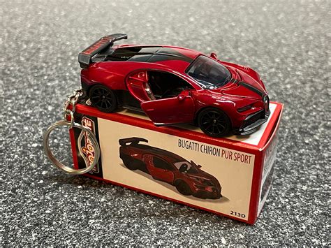 Bugatti Chiron Red Keychain Hot Wheels Matchbox Etsy