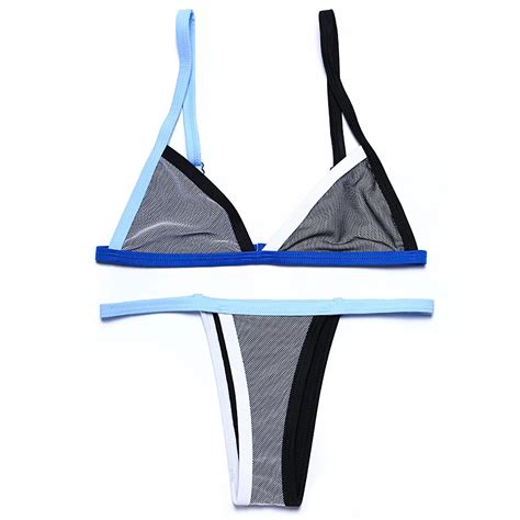 2018 Womens Bikini Micro Swimsuit Mixed Color Triangle Bikini Suits
