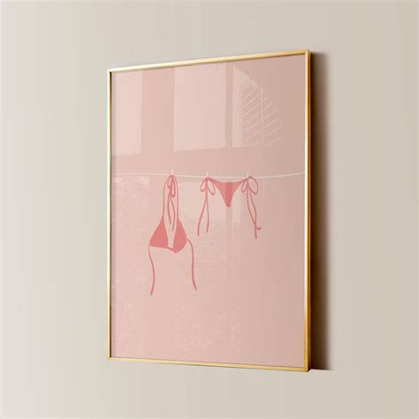 Bikini Print Bikini Hanging Print Beachy Wall Art Coastal Decor Summer Wall Art Aesthetic