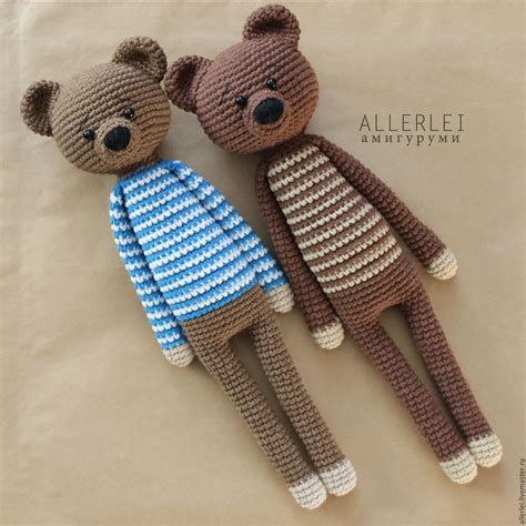 Вязаная игрушка "Длинноногий мишка". в интернет-магазине на Ярмарке ...