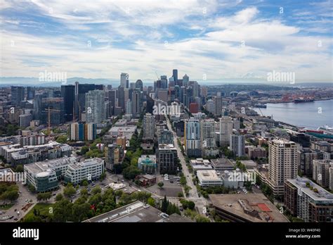Aerial View Of Downtown Seattle Washington State Usa Stock Photo Alamy