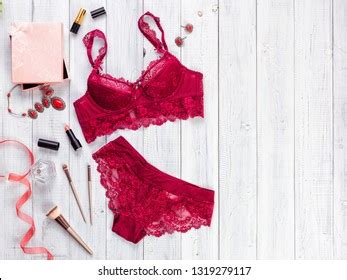 Womans Sexual Red Lingerie Necklace On Stock Photo 1319279126 Shutterstock