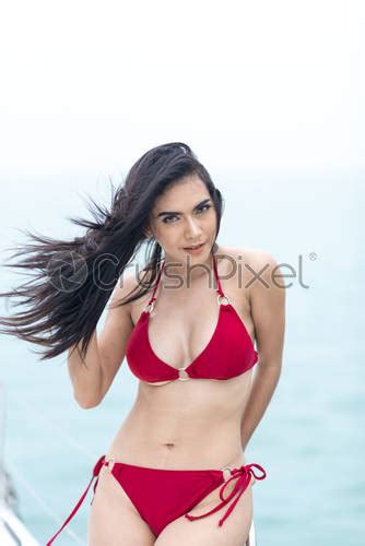 Sexy Women In Red Bikini On Yacht Boat Stock Photo 1474437 Crushpixel