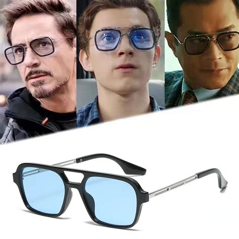 Gafas De Sol Cuadradas De Pesca Lentes De Sol De Iron Man Tony Stark