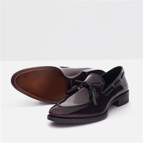 Zara Antik Finish Leather Loafers in Black for Men | Lyst