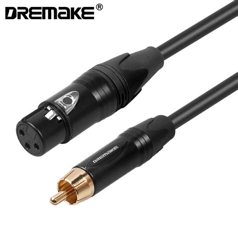 Dremake Unbalanced Rca To Xlr Audio Interconnect Cable Xlr Pin Female