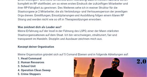 Approved Bewerbung Als Leiter Des Fib Grand Role Play Forum