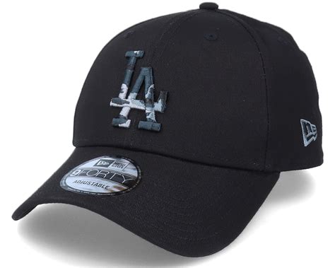 Los Angeles Dodgers Camo Infill Forty Black Adjustable New Era Caps