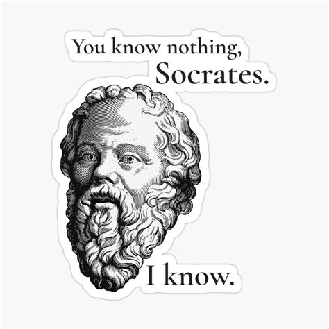 You Know Nothing Socrates Sticker For Sale By Beltschazar Socrates