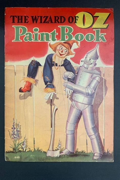 The Wizard Of Oz Paint Book 1939 Etsy Painted Books Wizard Of Oz