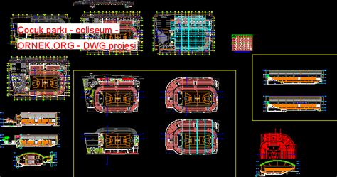 Ocuk Park Coliseum Dwg Projesi Autocad Projeler