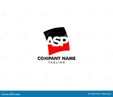 Initial Letter Asp Logo Template Design Stock Vector Illustration Of