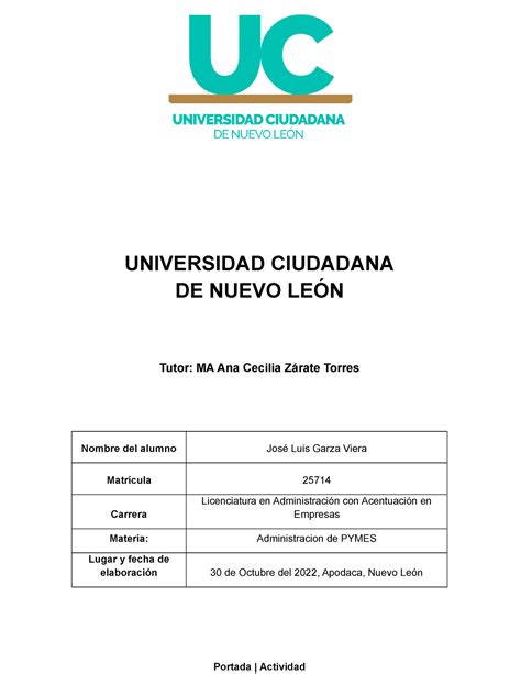 Capitulo Actividad Universidad Ciudadana De Nuevo Le N Tutor Ma