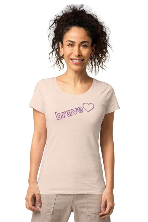 Good Energy Vibes Brave Heart Logo Womens Organic Tee Etsy Uk