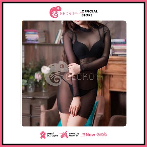 HCM Combo 3 Món Bikini GECKO Áo Tam Giác Kèm Áo Lưới Xuyên Thấu 4CB10