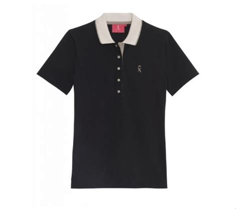 VICOMTE A Polo Bicolore Noir Nude POLFMC S16 Polo Pour Femme