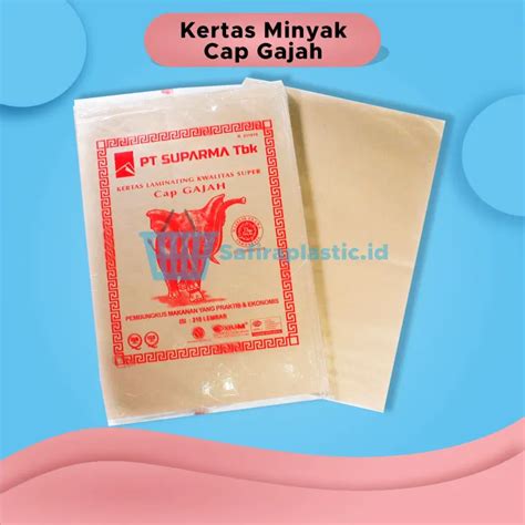 Kertas Bungkus Nasi Cap Gajah Merah Kertas Minyak Coklat Kertas