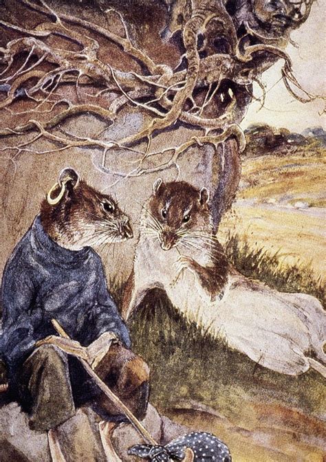 Wind In The Willows Water Rat And Sea Rat Drawing By Paul Bransom