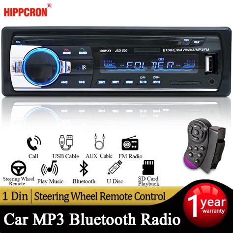 Hip Cron Autoradio St R O Lecteur Mp Num Rique Bluetooth Wx