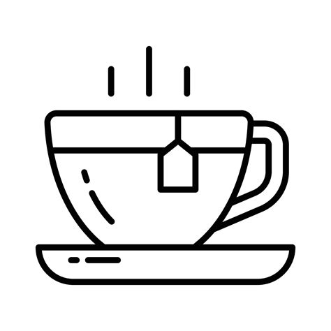A Hot Tea Cup Vector Icon Design Hot Beverage Concept Vector