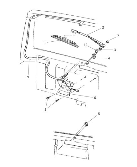 Rear Wiper And Washer 1999 Jeep Cherokee