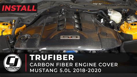 2018 2023 Mustang Install Trufiber Carbon Fiber Engine Cover Youtube