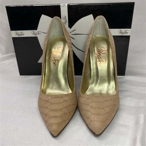 Womens PeepToe Nude Heels S