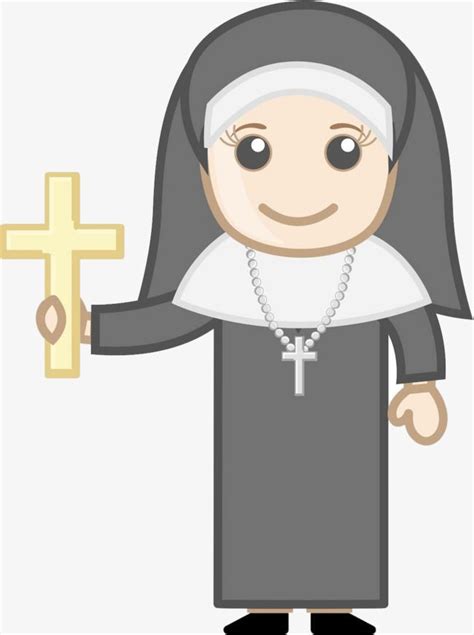 Nun Vector Design Images A Nun Holding A Cross Cross Clipart Cross