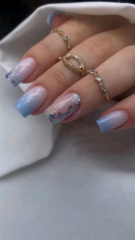 Inspiração Unha Em Gel - Inspiração de decoração para unha em gel 🩵 | Unhas azuis, Unhas bonitas ...