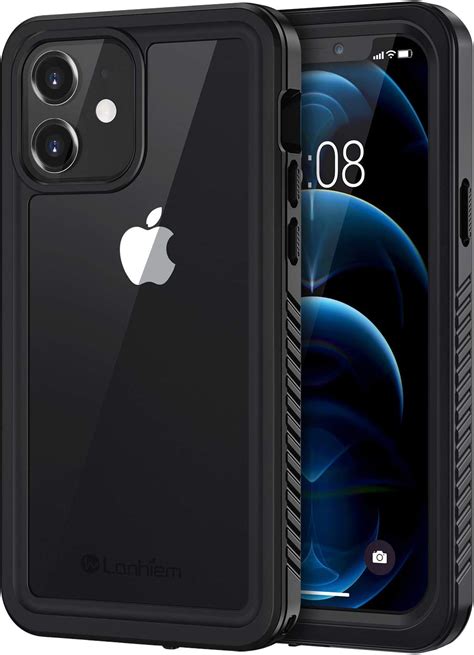 Lanhiem Coque iPhone 12 Étanche IP68 Imperméable Antichoc 360