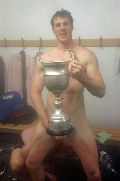 Pic1 Fit Lithe Footballer Naked With Cup In Locker Room 001 My Own Private Locker Room