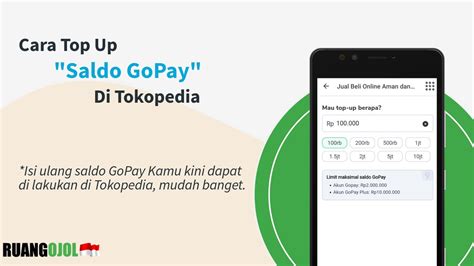 Cara Top Up Saldo Gopay Melalui Tokopedia Terbaru