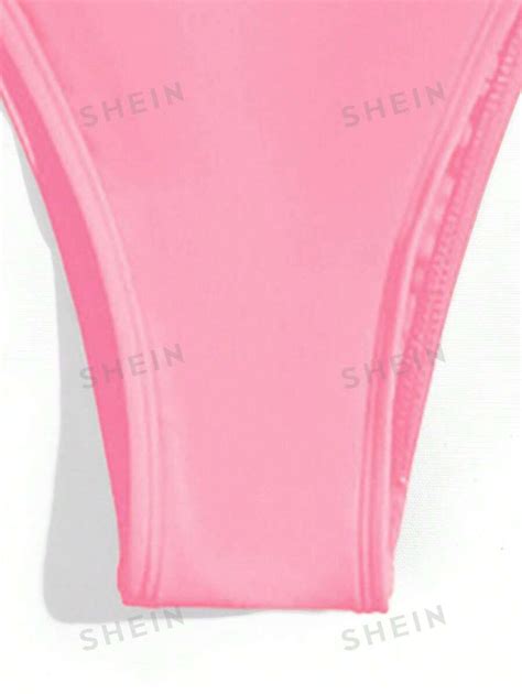 Shein Swim Summer Beach Halter Triangle High Cut Bikini Set Vocation Bikini Shein Eur